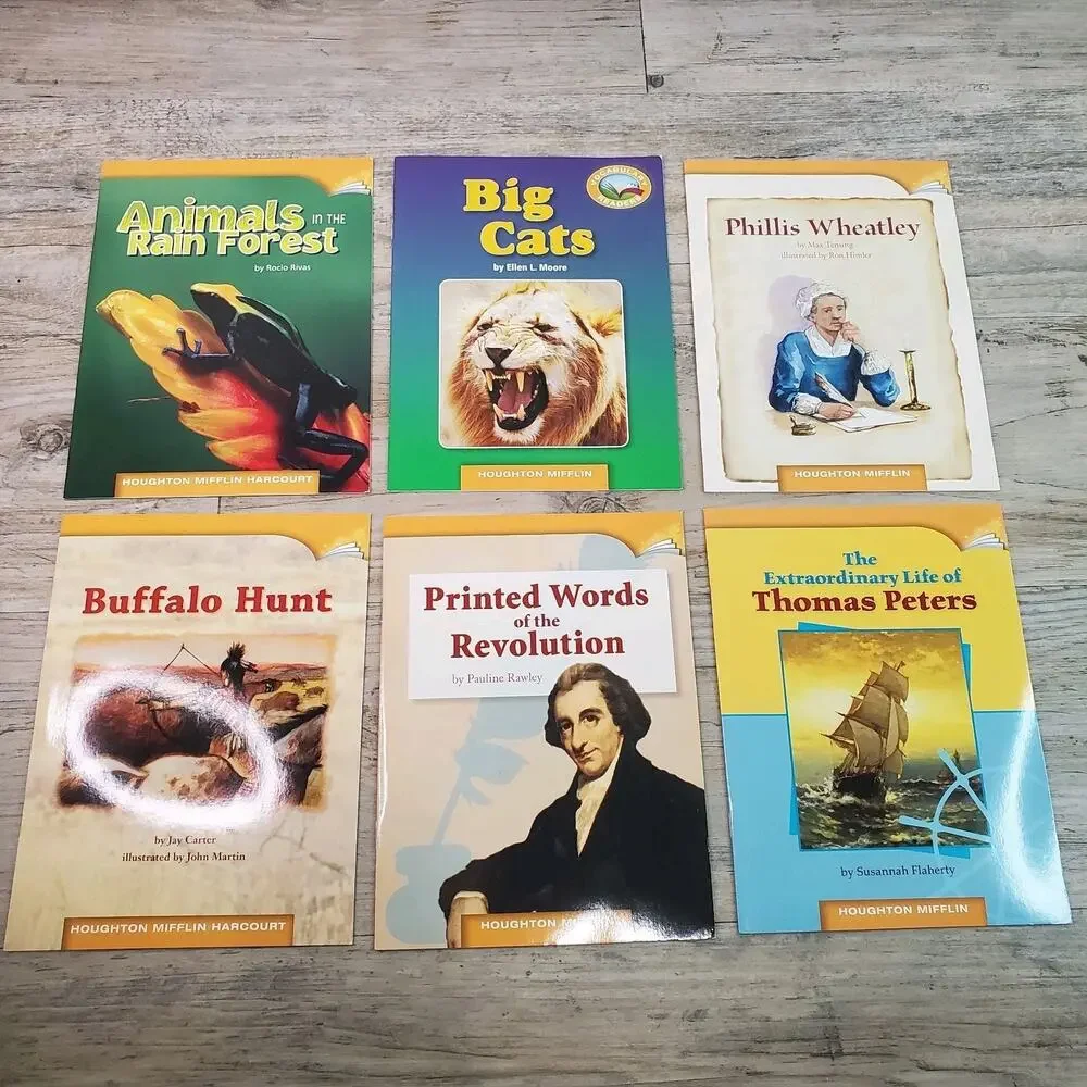 10 Houghton Mifflin 5th FIFTH GRADE Leveled Early Reader Books Lot Mixed
